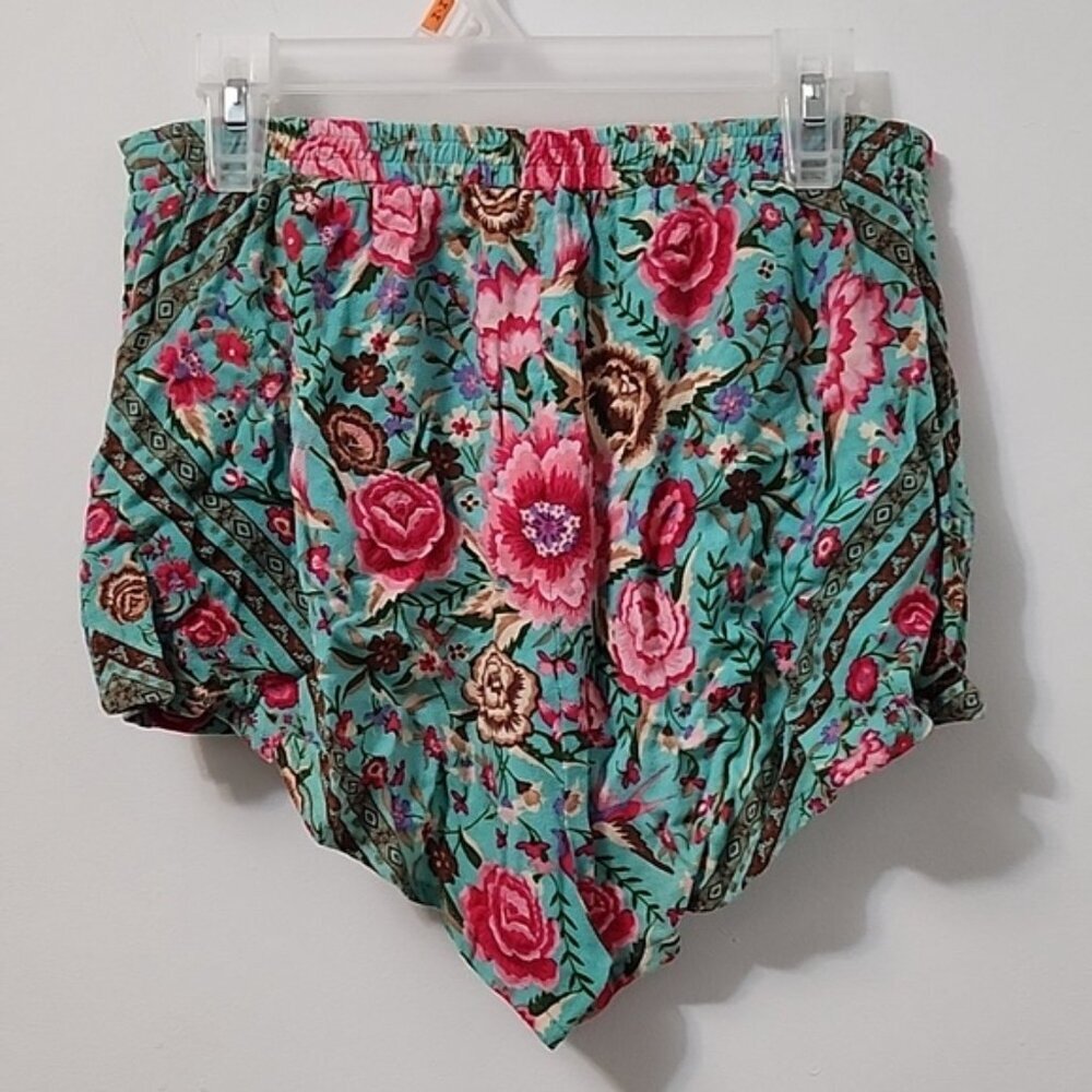 Spell & the Gypsy Collective Babushka Turquoise Blouse Shorts Set XS - Picture 10 of 16